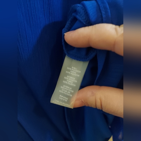 Calvin Klein Faux Wrap with Ruffles Short Sleeve Dress, Size 4 - Picture 12 of 13